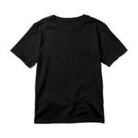 ai generiert kurz Ärmel schwarz T-Shirt isoliert auf ein transparent Hintergrund png