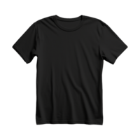 AI generated Short sleeves black tshirt isolated on a transparent background png