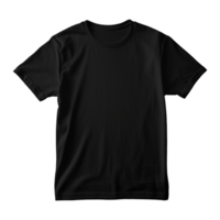 AI generated Short sleeves black tshirt isolated on a transparent background png