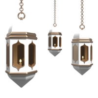 dourado lanterna. árabe lâmpada. 3d lanterna. decoração para Ramadã kareem, eid mubarak, islâmico Novo ano. 3d Renderização ilustração png