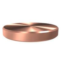 bronze pódio dentro geométrico forma para vencedora e produtos mostrar. bronze pódio para produtos apresentação. 3d Renderização ilustração png