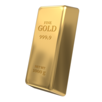 Gold Bar. 1 kg Gold Goldbarren. glänzend Gold Bar. 3d Rendern Illustration von Gold Bar. Geschäft finanziell Bankwesen Konzept png