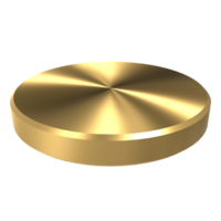 Gold podium in geometric shape for winner and product display. Gold podium for product presentation. 3D rendering illustration png