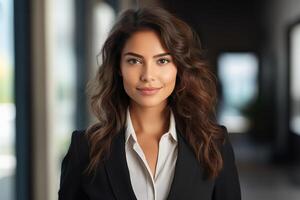 AI generated Elegant Hispanic Businesswoman photo