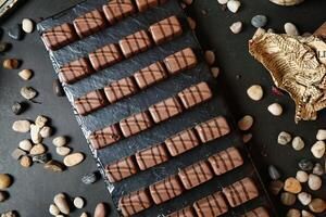Table Topped With Chocolate and Nuts photo