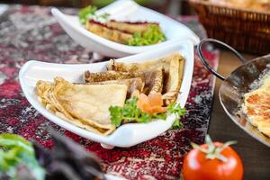 Close-Up of Mouth-Watering Dish on Table photo