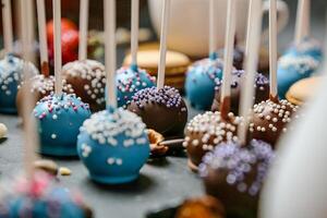 Assorted Cake Pops Arranged on a Table photo