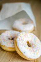 Donuts close up photo