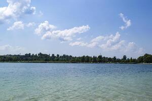 Beautiful blue lake. Summer landscape. The beauty of nature. photo