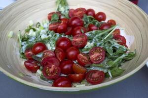 Salad with tomatoes. photo