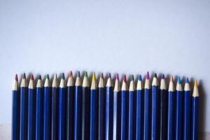 The set of colored pencils close up. photo