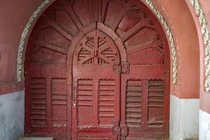 Red vintage door. photo