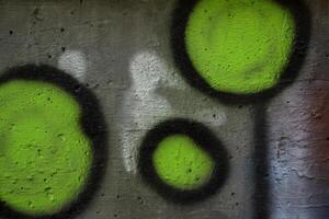 Bright circles on the wall. photo