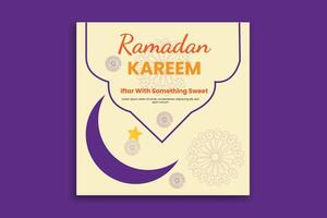 Ramadán kareem bandera diseño vector