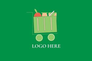 GROCERY logo design social media post vector