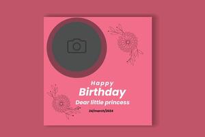 birthday banner design. vector