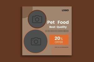 Pet banner design social media post. vector