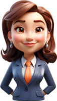 AI generated business women in suits and ties png