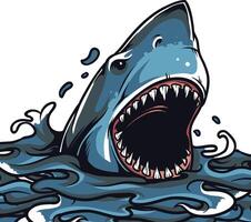 shark artwork design vector