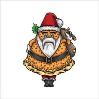 PIZZA SANTA ART vector