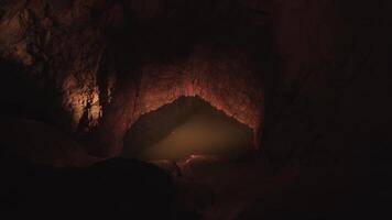 An underground lake in a large cave. Abkhazia. Georgia video