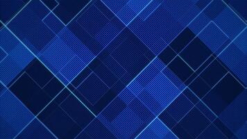 blauw abstract meetkundig beweging achtergrond met een halftone dots patroon en gloeiend lijnen en vormen. vol hd en looping getextureerde animatie. geschikt net zo een zakelijke of bedrijf achtergrond. video