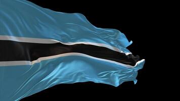 3d animación de el nacional bandera de Botswana ondulación en el viento. video