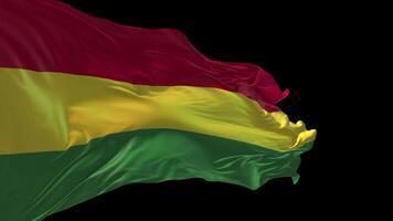 3d animation de le nationale drapeau de Bolivie agitant dans le vent. video