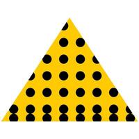 Triangle figure background polka dots. photo