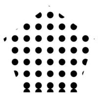 Polygon figure background polka dots. photo