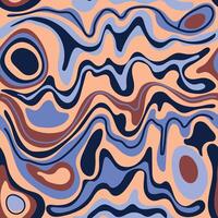 Seamless abstract pattern with wavy lines. Liquid line effect. Marble multi-colored texture. Optical effect illusion of movement. vector