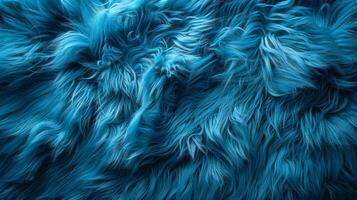 AI generated Blue Fur Texture Close Up photo