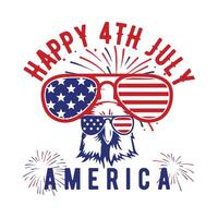 4th of July Tshirt design vector