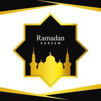 ramadan Social media post template design , elegant square cover with arabian ornament vector