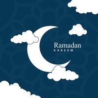 ramadan Social media post template design , elegant square cover with arabian ornament vector