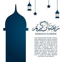 ramadan Social media post template design , elegant square cover with arabian ornament vector