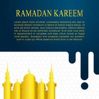 ramadan Social media post template design , elegant square cover with arabian ornament vector