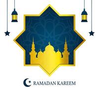 ramadan Social media post template design , elegant square cover with arabian ornament vector