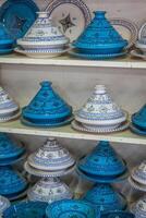 Tajines in the market, Marrakesh,Morocco photo