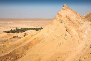 Mountain oasis Tamerza in Tunisia near the border with Algeria. photo