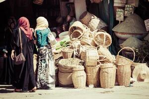 Traditional Moroccan market photo