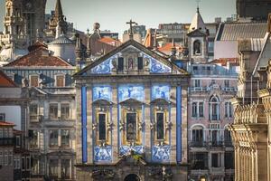 vistoso casas de porto ribera, Portugal foto