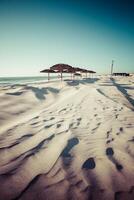 Costa Nova beach in Aveiro, Portugal photo