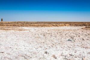 Chott el jerid más grande sal lago en norte África, Túnez foto