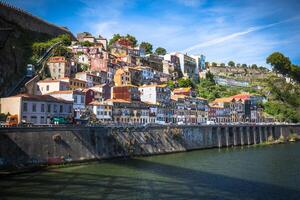 Porto old town embankment on the Douro River photo