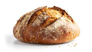 AI generated a loaf of bread on a white background photo