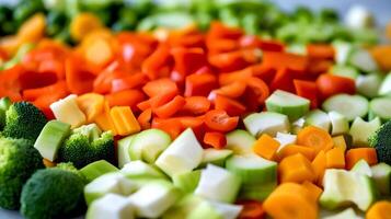 AI generated a pile of chopped vegetables photo