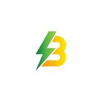 B Letter Renewable Energy Logo Design Template vector