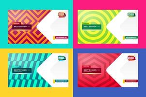 Colorful geometric background and banner design template for music event and festivities vector