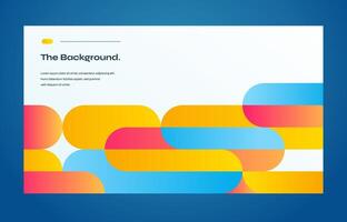 Colorful gradient geometrical background banner and landing page design template vector